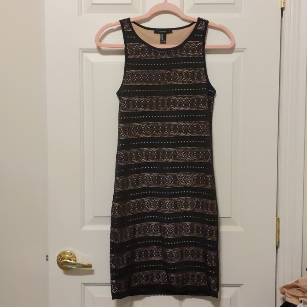 Forever 21 black lace mini dress cocktail